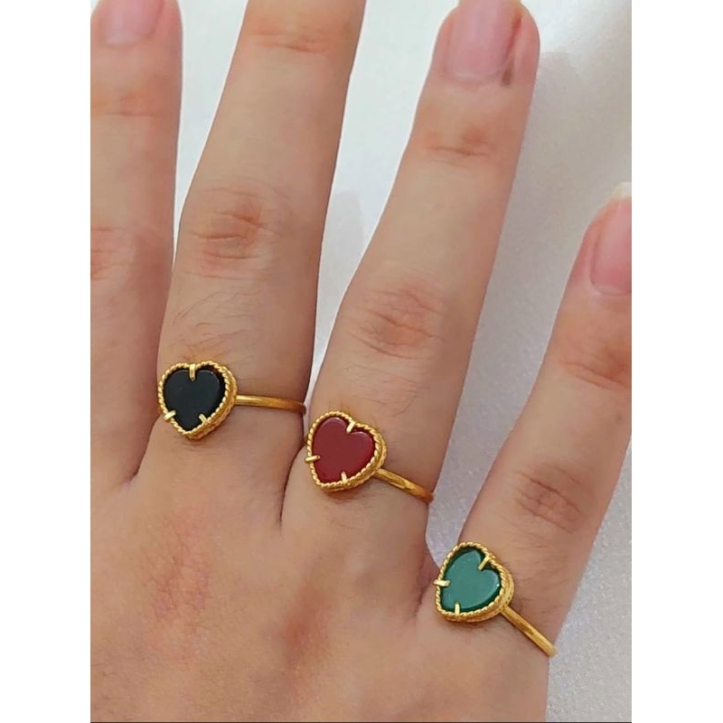 Cincin onyx love 1 gram