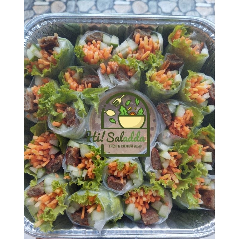 

Salad vietnam topping beef isi 20 roll (mungil)