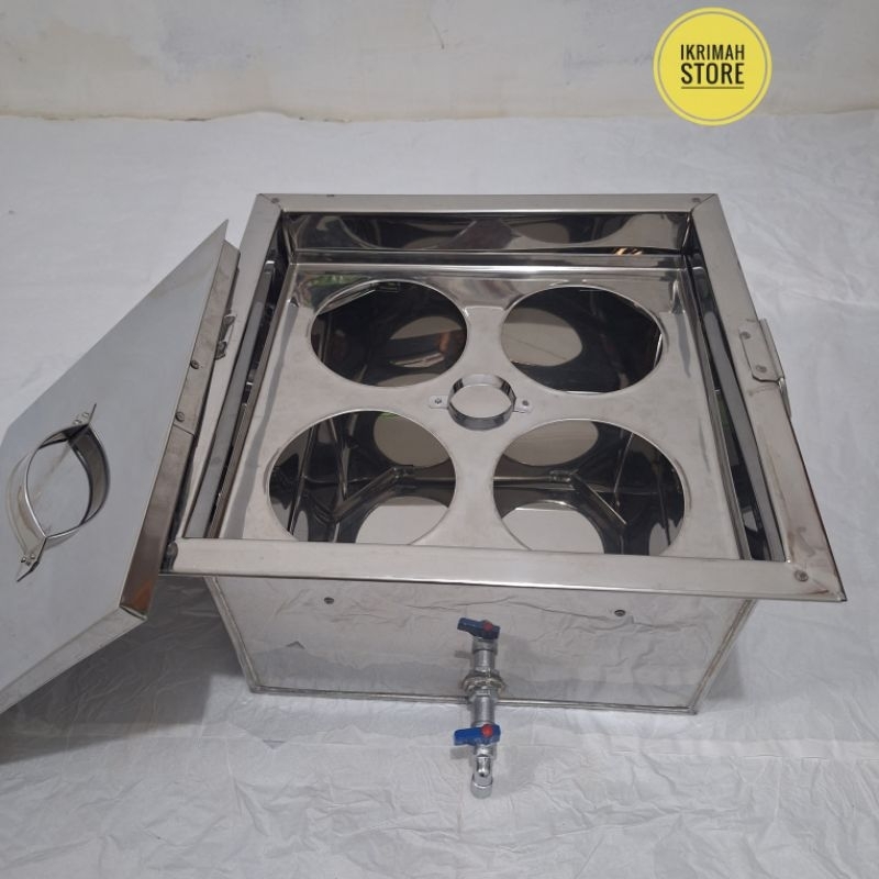 dandang mie ayam 4 lubang uk 35 / dandang mie kocok / panci mie ayam stainless