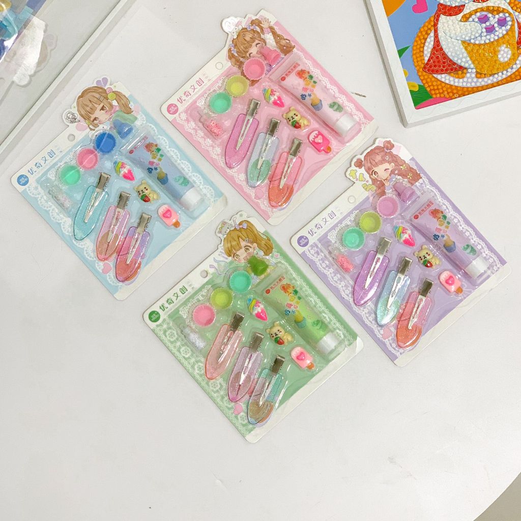 1 PAK PACK DIY JEPITAN RAMBUT CUPCAKE MINI HAIRCLIP AKSESORIS LUCU UNIK ATK FANCY TERMURAH READY COD