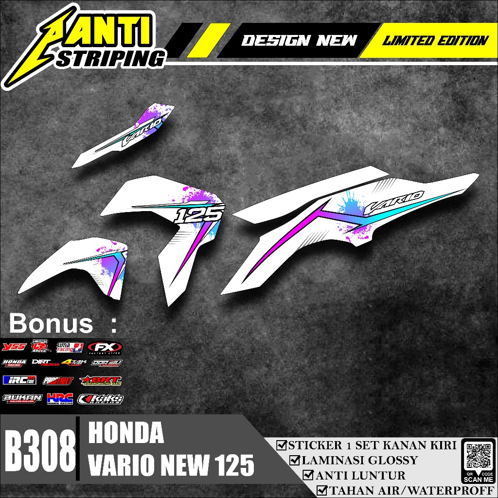 Striping Motor Vario 125 2023  List Variasi -Stiker Vario 125 New 2023 Malaysia Racing Keren- stripi