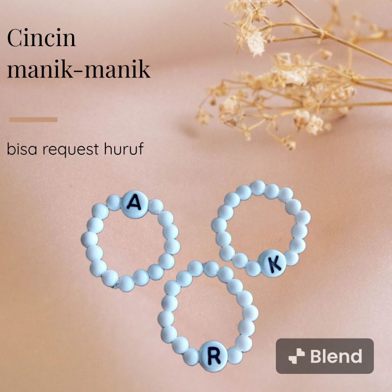 Cincin Manik-manik Huruf