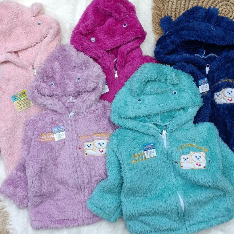 Discount Jaket bulu bayi telinga 324 bulan  jaket bulu murah  jaket bulu lembut  jaket bulu tebal  o