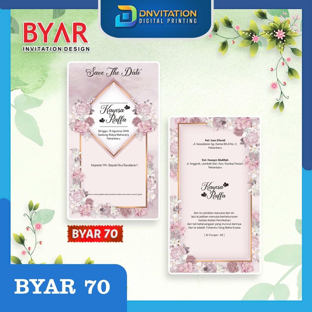 UNDANGAN BYAR 70  // PLUS CETAK