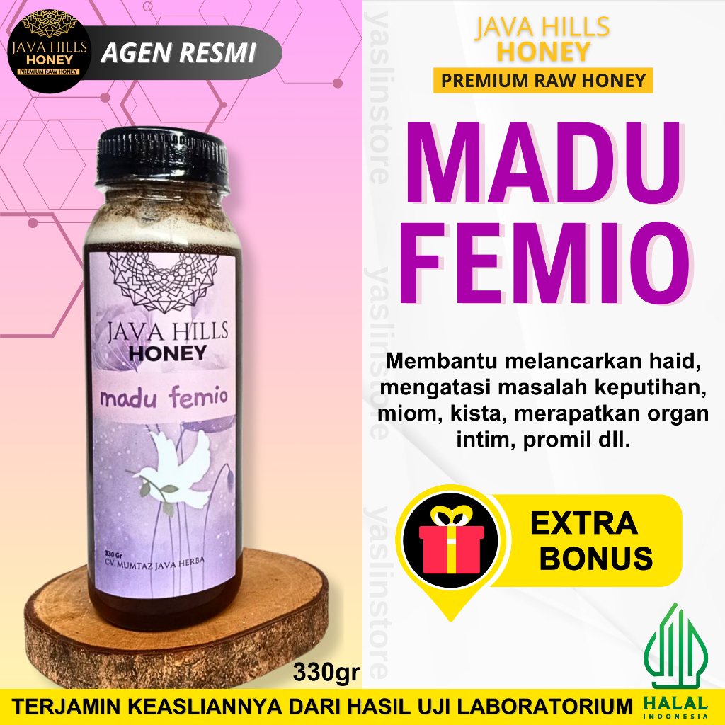 

MADU FEMIO MURNI ASLI HERBAL PREMIUM (KHUSUS WANITA) BY JAVA HILLS HONEY 320gram