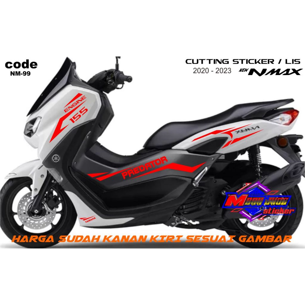 cutting sticker new nmax body putih