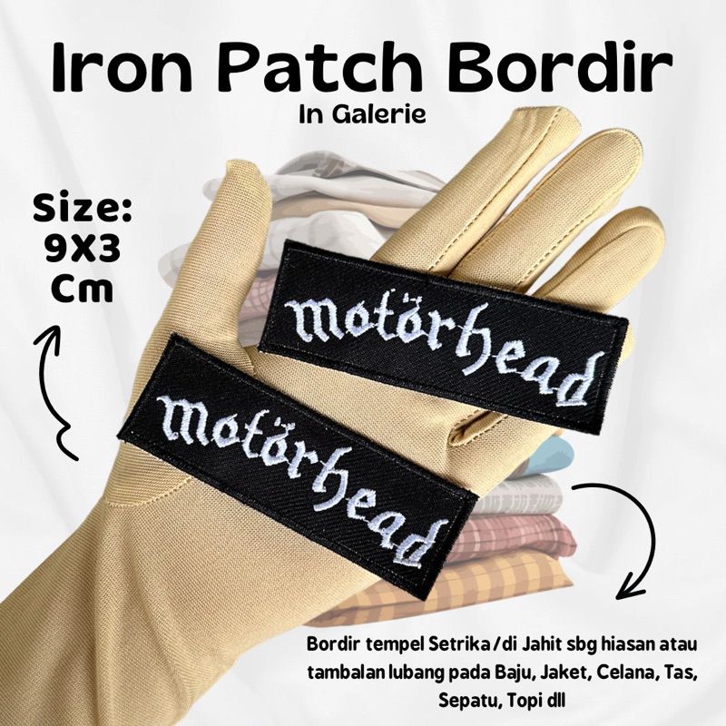 ( LGSNG SETRIKA & BSA DIJAHIT ) Emblem Bordir Motorhead Iron Patch bordil motor head patch iron