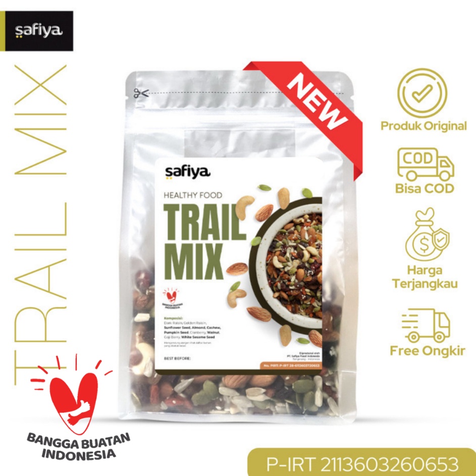 

Berkualitas Trail Mix Original 25 Gram Dried Fruit Seed Nut Roasted Snack Safiya