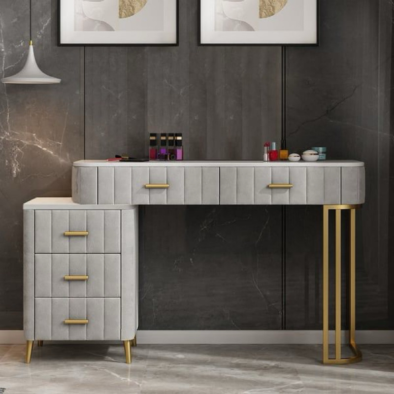 meja rias modern top marmer asli meja rias MUA meja rias aesthetic meja rias besi top marmer