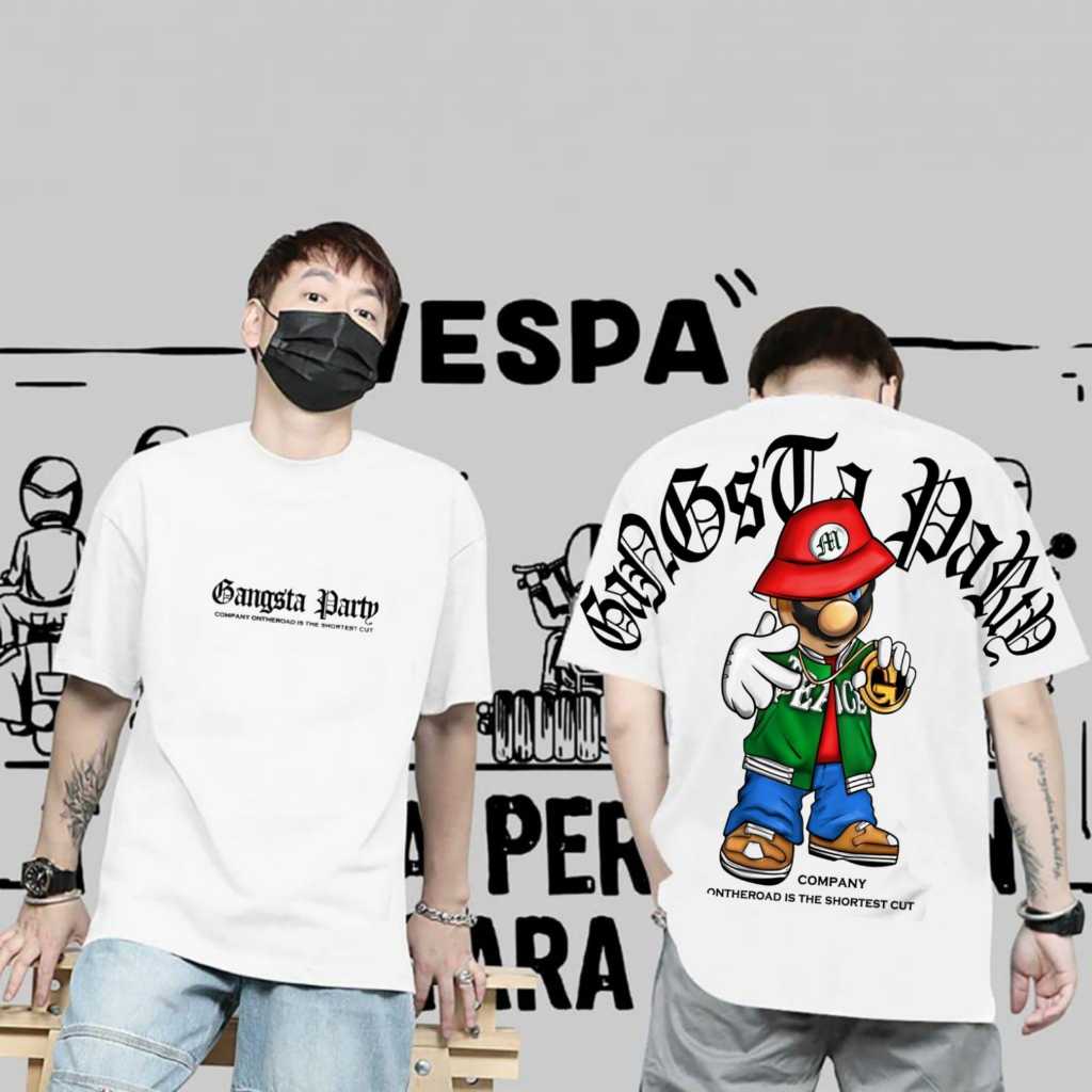 TERBARU(COD)KAOS DISTRO MOTIF MARIO BAJU BONEKA PELANGI KAOS RAINBOW SAYAP KAOS MOTIF BERUANG EROR B