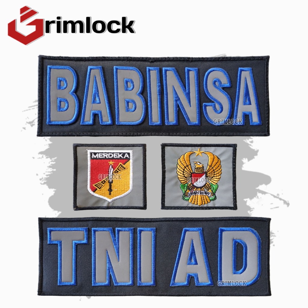 Logo Bordir Merdeka / Babinsa TNI / Patch Logo Bordir