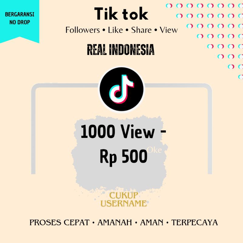 VIEW Tiktok Real Indonesia 10k