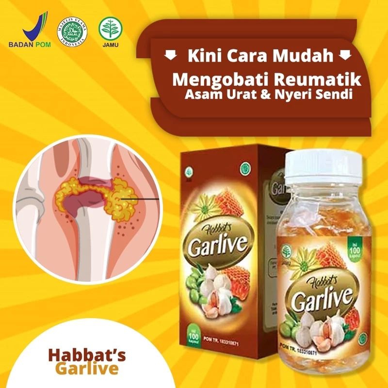 Habbats Garlive extra bawang Lanang atasi nyeri sendi