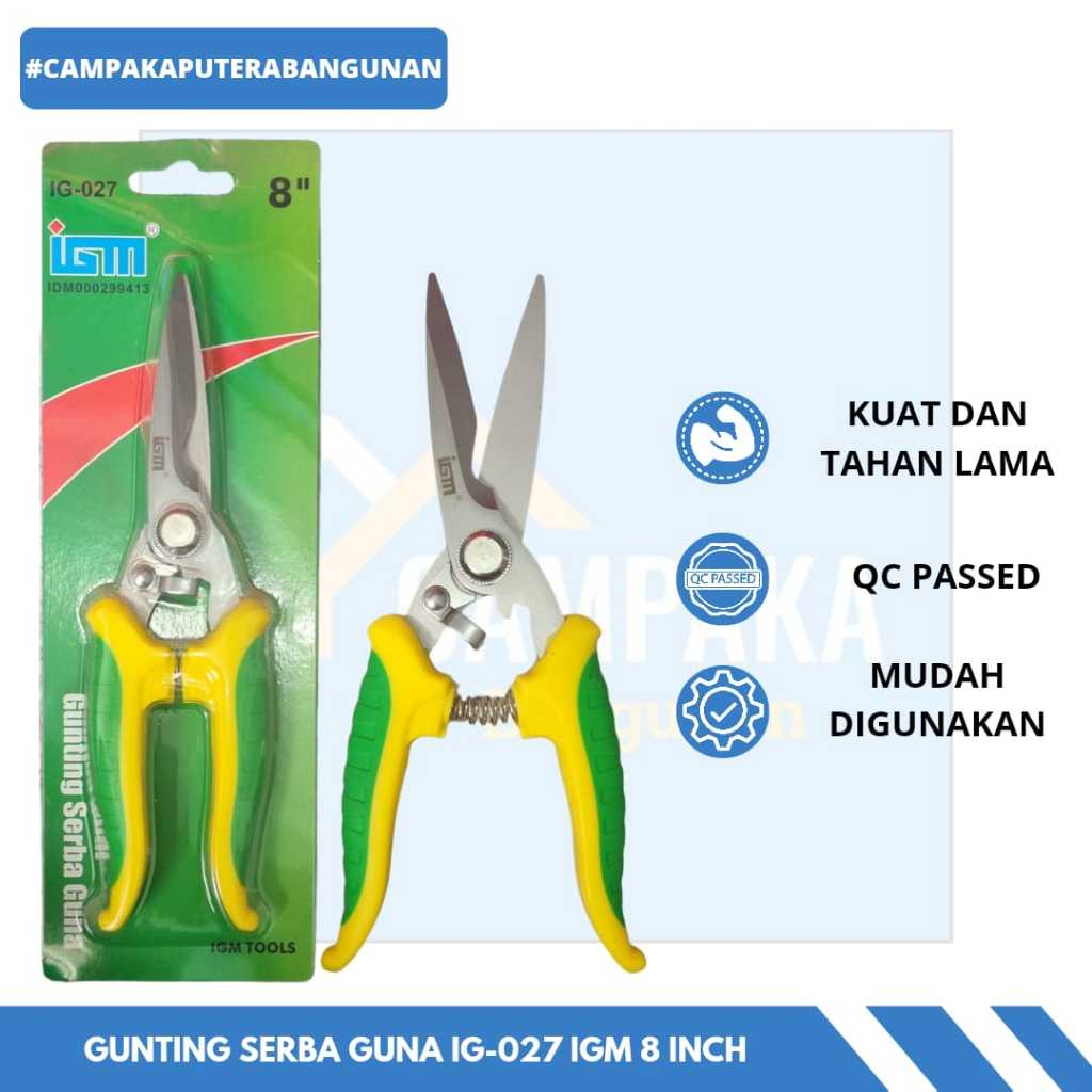 

Gunting Serbaguna Ukuran 8 Inch / IGM IG 027