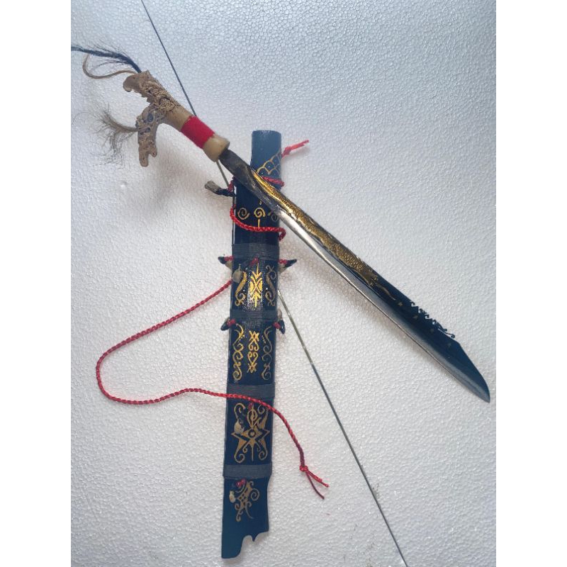 Mandau UKIRAN NAGA ASLI KHAS DAYAK KALIMANTAN UKURAN 60 CM
