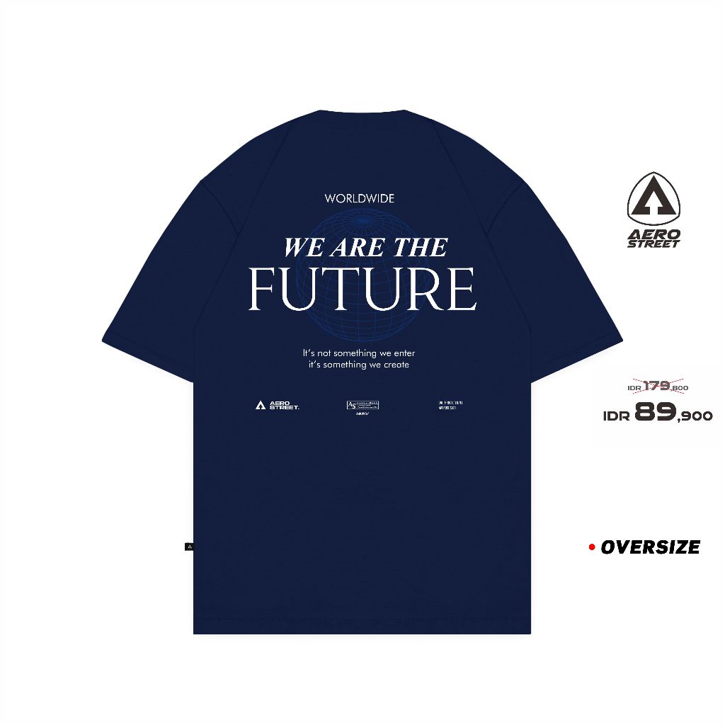 Aerostreet T Shirt Oversize Future Navy Kaos FADAA
