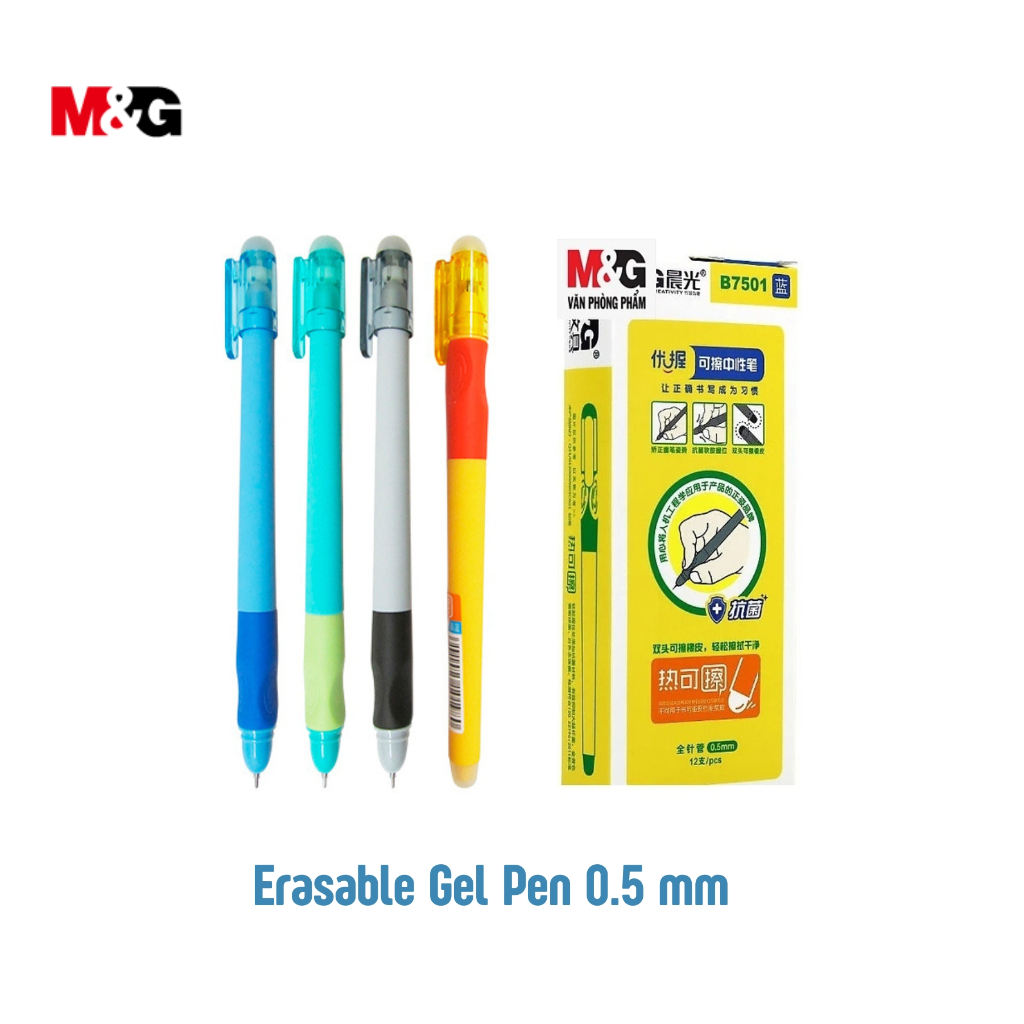 

Erasable Gel Pen Pulpen Bisa dihapus M&G Tip 0.5 MM Hand Grip Karet Tinta Hitam #AKPB7501 - Jual Satuan