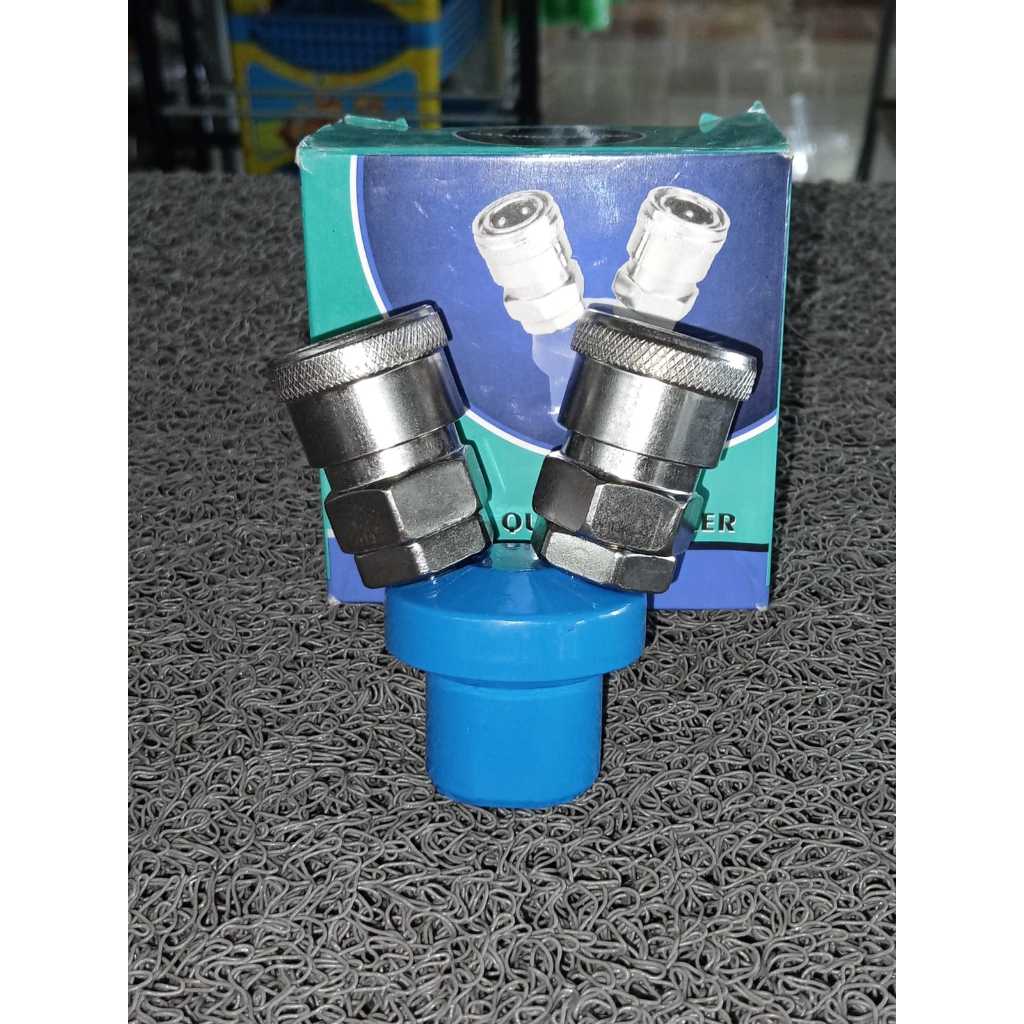 Sambungan Selang Angin Caoupler 2 Cabang / Quick Coupler 2 pass
