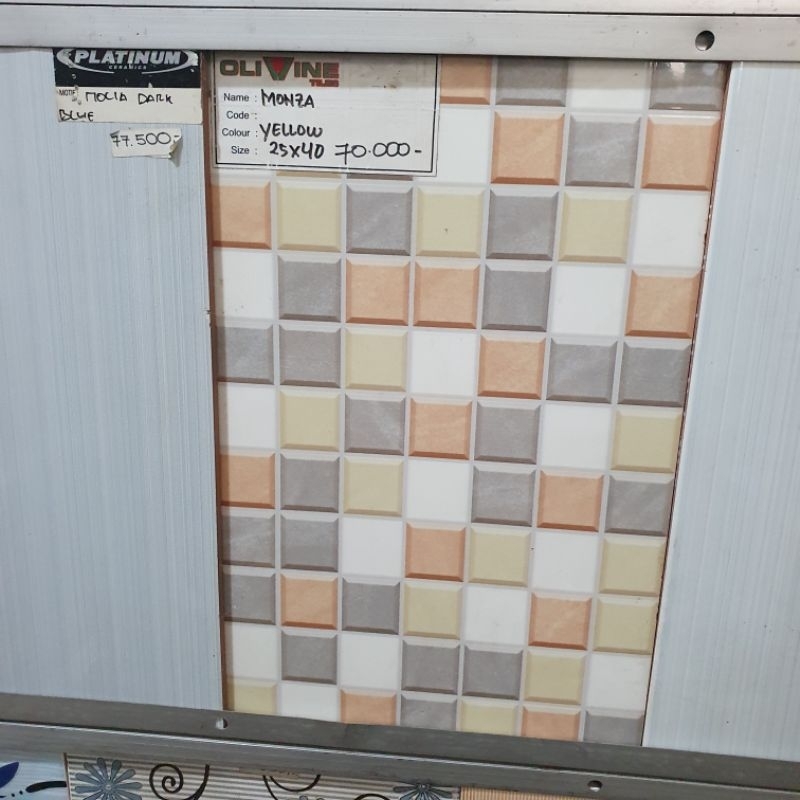 keramik dinding kamar mandi tidur dapur rumah OLIVINE 25x40 MONZA