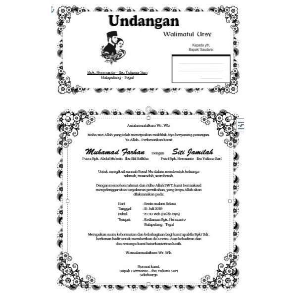 Undangan Walimatul Ursy