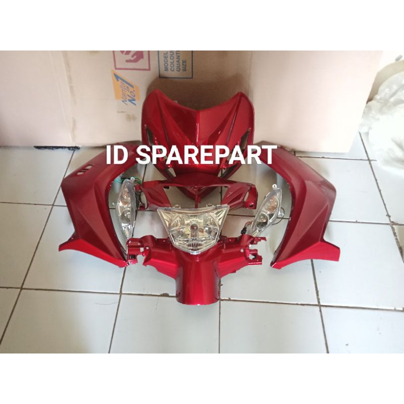 COVER BODY JUPITER MX OLD/LAMA/PAKETAN BODY DEPAN LENGKAP DENGAN LAMPU JUPITER MX LAMA/OLD
