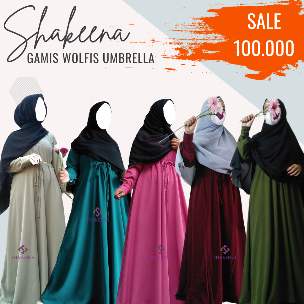 Shakeena Gamis Sunnah Umbrella Lembut