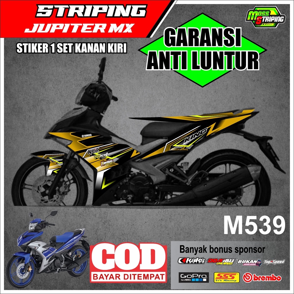 Sticker Striping stiker List Variasi motor Yamaha MX King 150 M539 Setiker setriping setrip strip Li