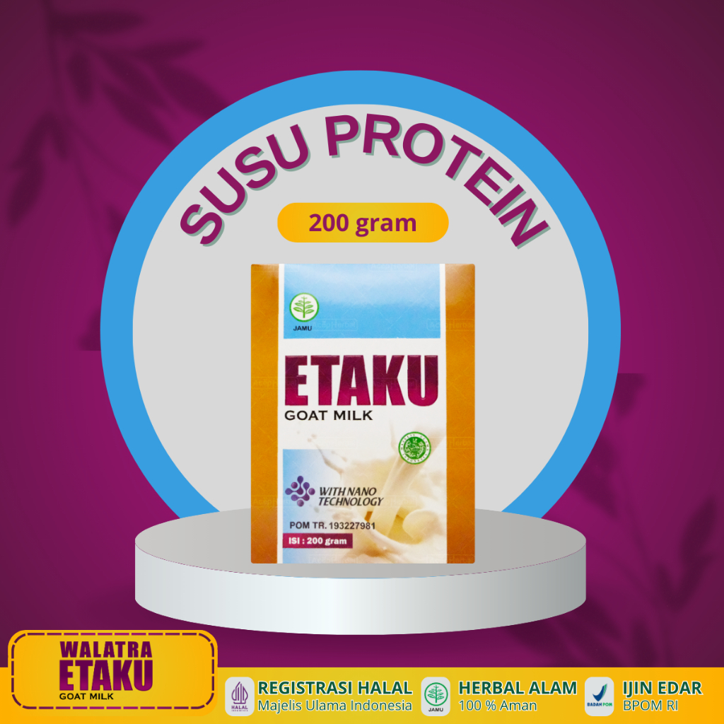 

Etaku Goat Milk Susu Kambing Penambah Protein Isi 200Gram