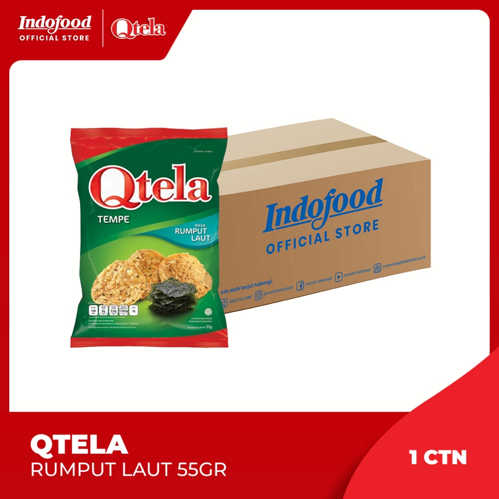 

1 ctn - Qtela Tempe Rumput Laut 55 Gr