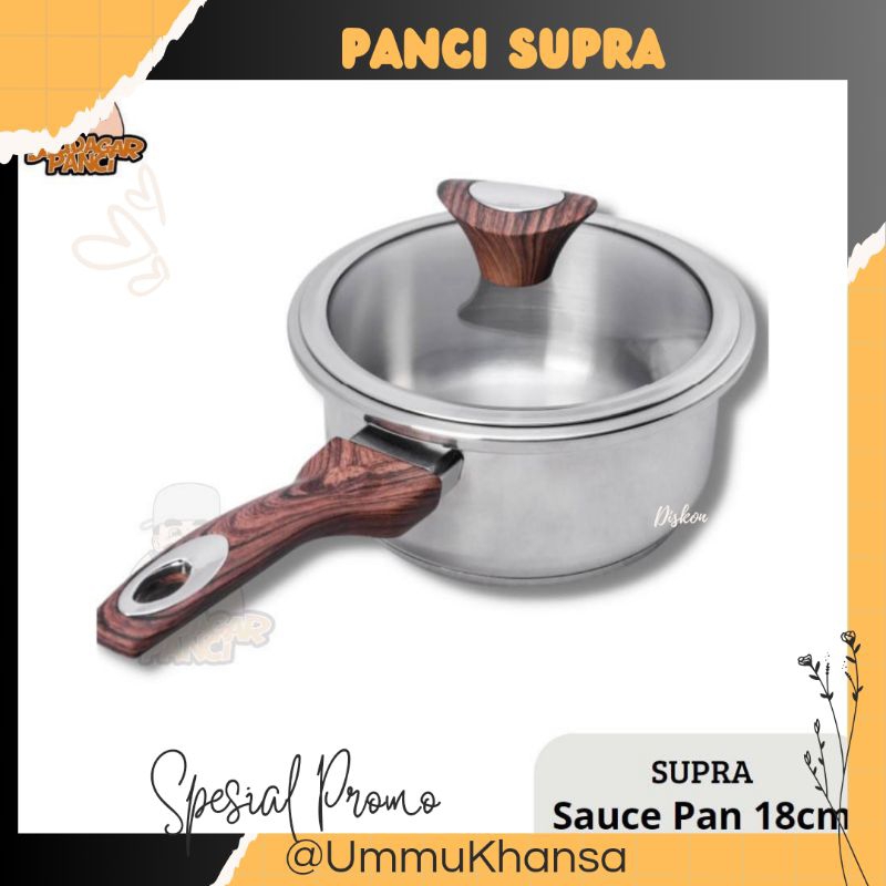 Supra panci stainless 18 inc /panci serbaguna