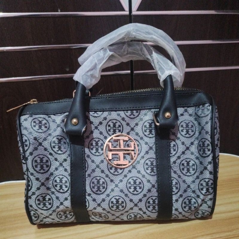 NEW tas toryy tebe totebag shoulderbag hand bag Slingbag Speedy bag hitam abu grey black tabung tas 