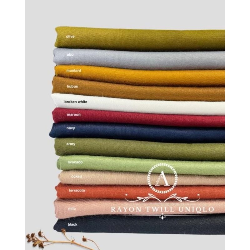 Kain Rayon Twill Uniqlo