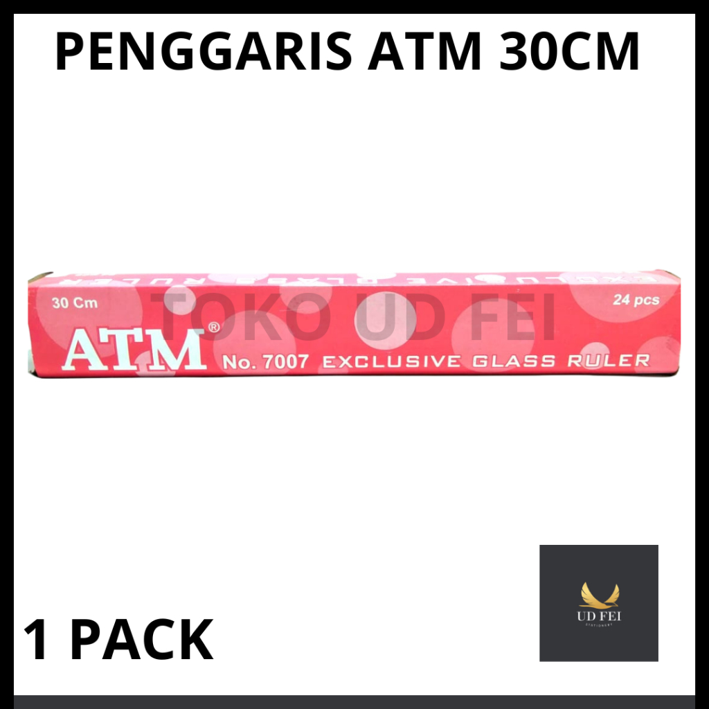 

(1 PACK) penggaris ATM 30cm/ garisan ATM/ Penggaris 30 cm/ Mistar Panjang 30 cm