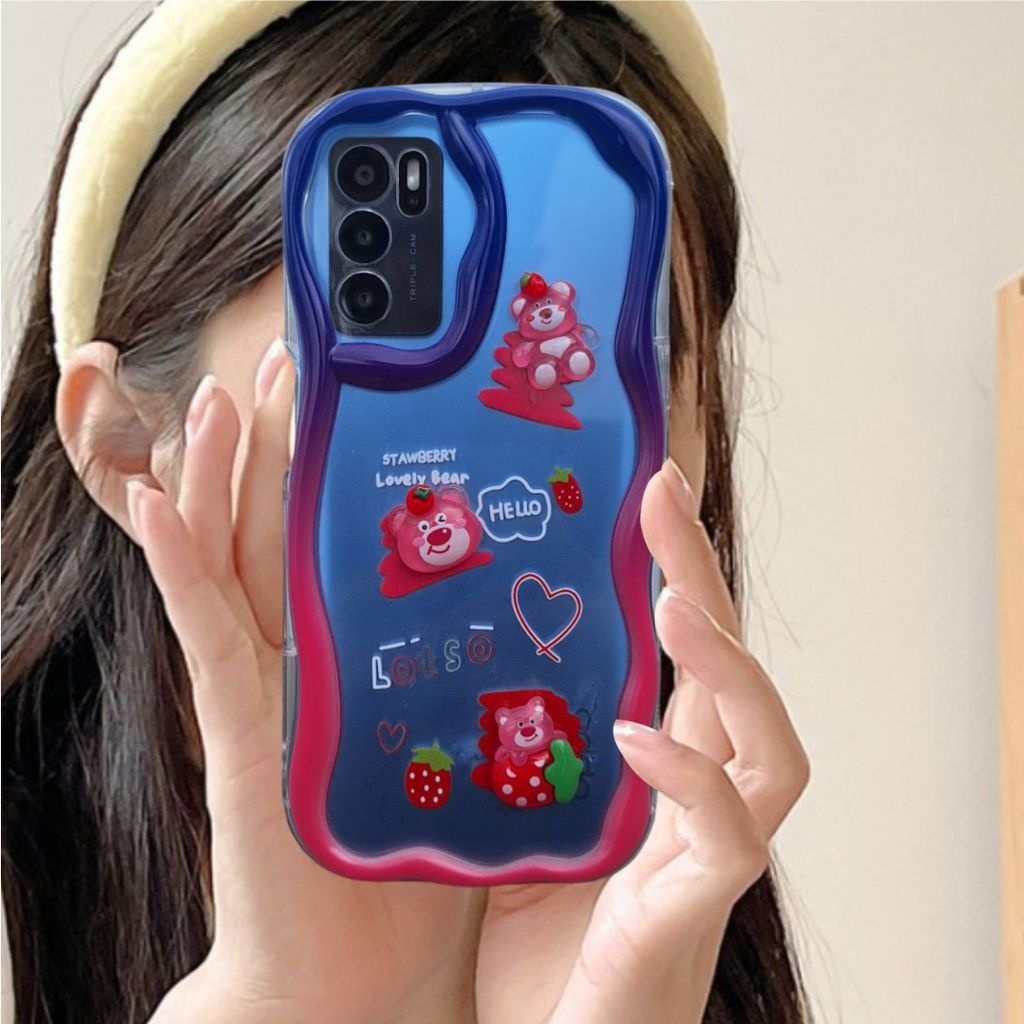 Soft Case 3D Oppo A3S A12 A7 A11K A5S A15 A15S A16 A38 A53 A54 A57 A77S Softcase Motif Only Lotso Ge