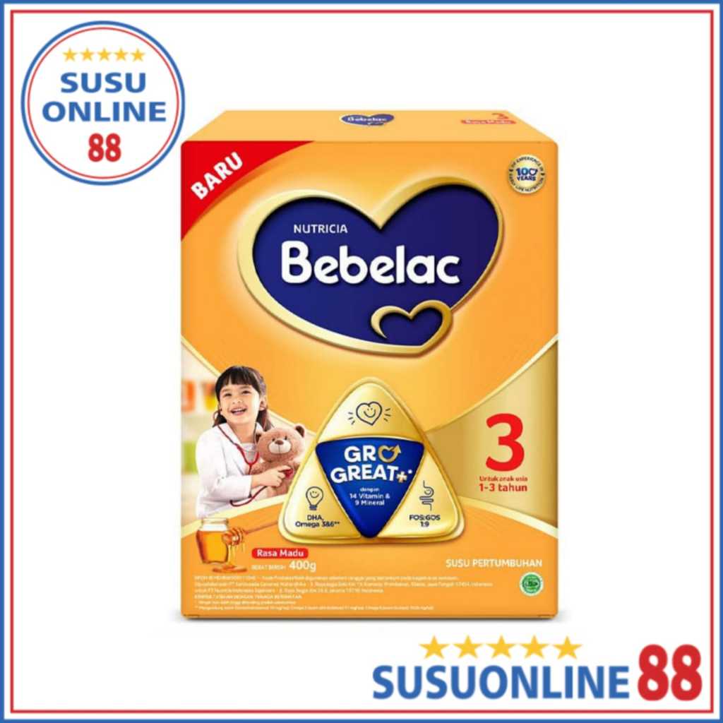 BEBELAC 3 MADU HONEY 400 GRAM SUSU