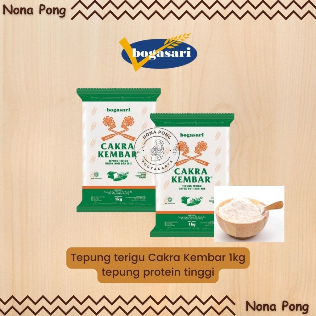 

Tepung trigu cakra kembar 1kg | tepung protein tinggi