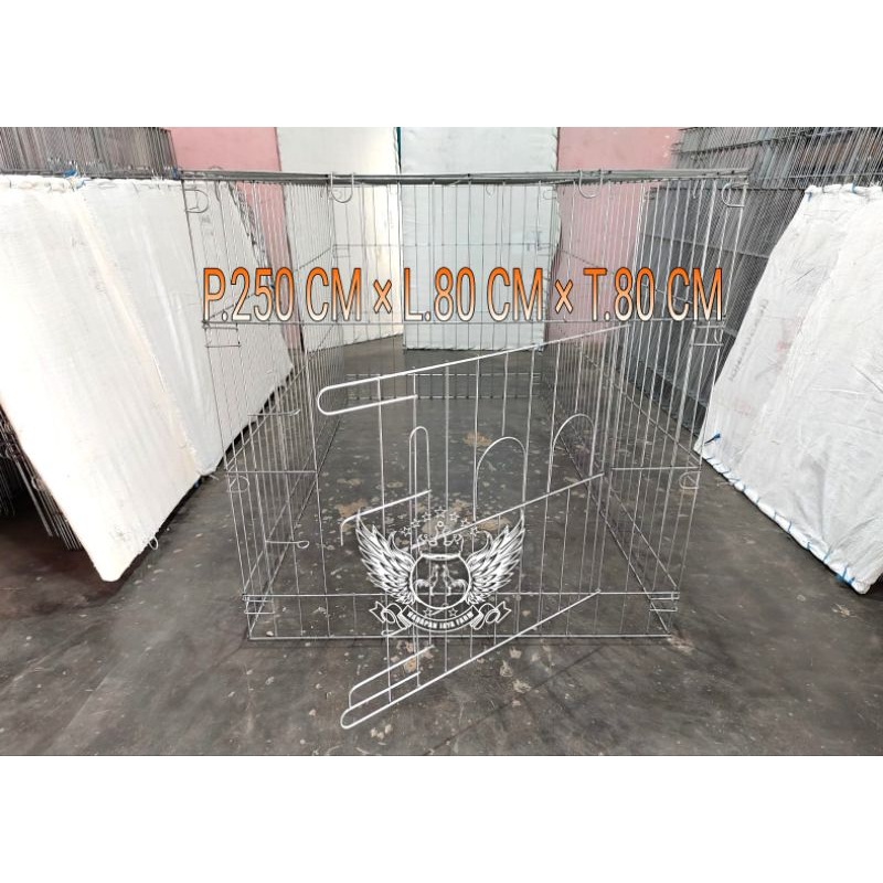 KANDANG AYAM GALVANIS UMBARAN P.250×L.80×T.80 TENGARAN