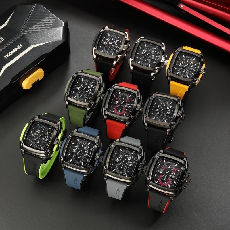 JAM TANGAN PRIA EVANS JAYDEN 9553 CRONO AKTIF STRAP RUBBER