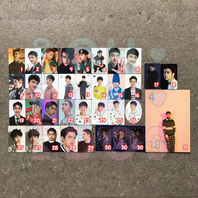 EXO PC - DO KYUNGSOO | doh d.o. photocard tihol paper toy anniversary kolbuk sg 2017 2018 2019 sum c