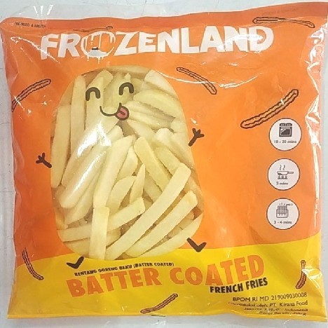 

Frozenland Batter Coated 500gr Kentang Goreng Bumbu Beku Frozen