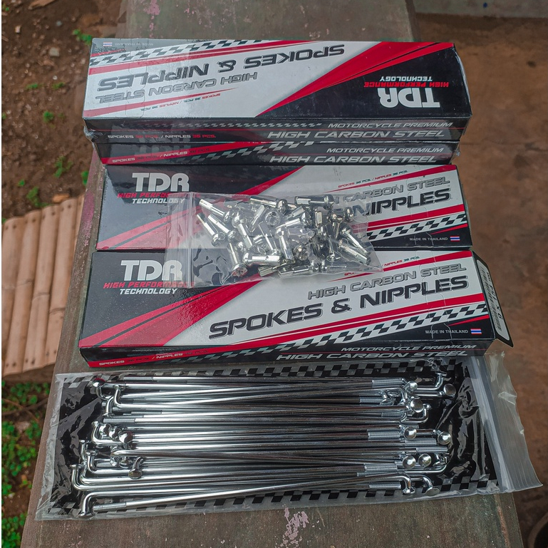 Ruji Jari jari Tdr rx king ring 17 SET depan belakang ring 17 warna CROM