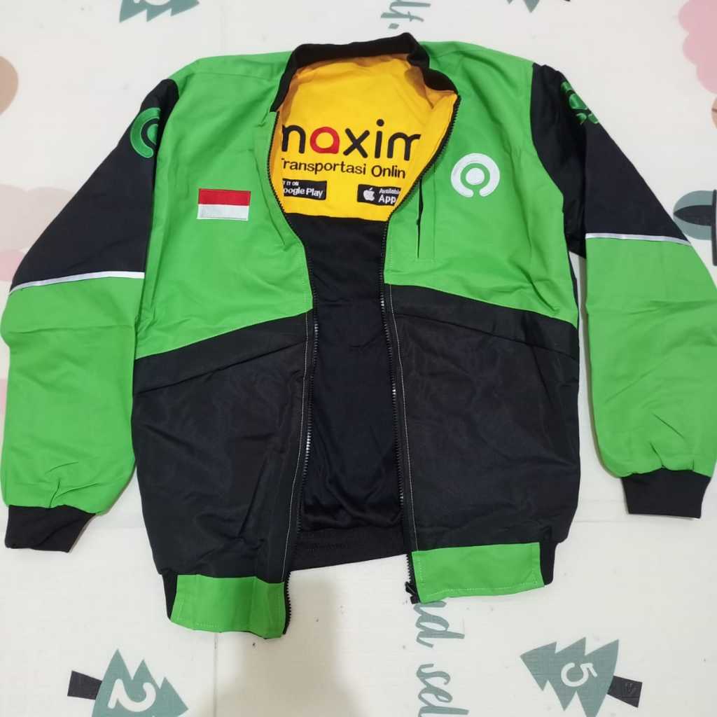 JAKET GOJEK MAXIM HITAM ANTI AIR REAL PICT MURAH