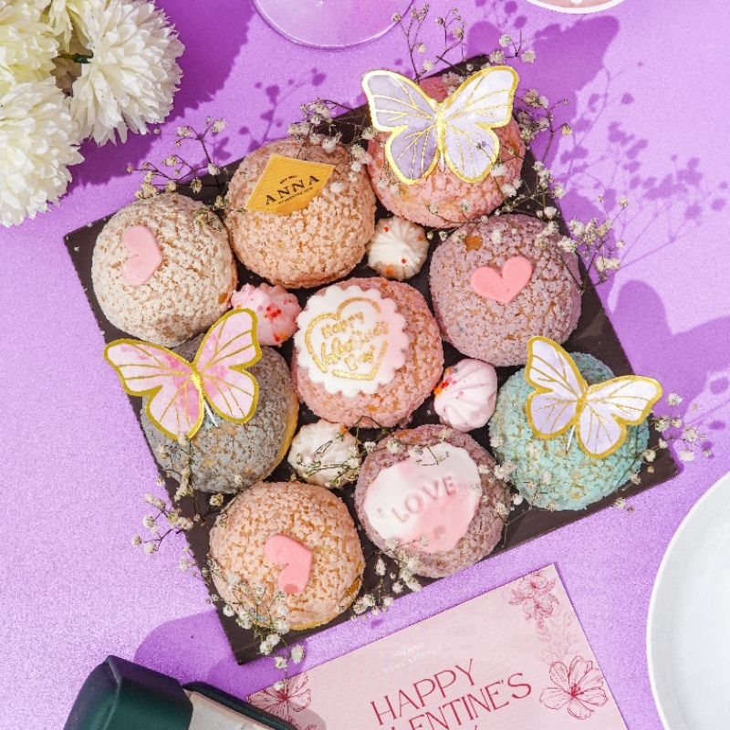 

Set 9 Fondants Valentine Craqueline / Kue Soes Fondants Edisi Valentine