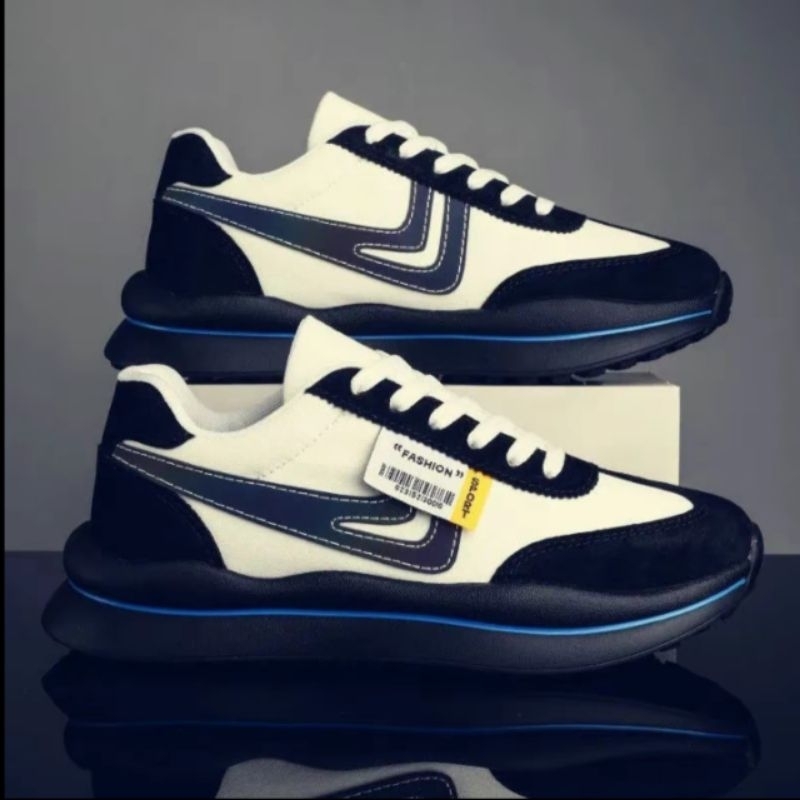 SVT TIMBER Black Sepatu Sneaker Pria Sepatu Pria Impor