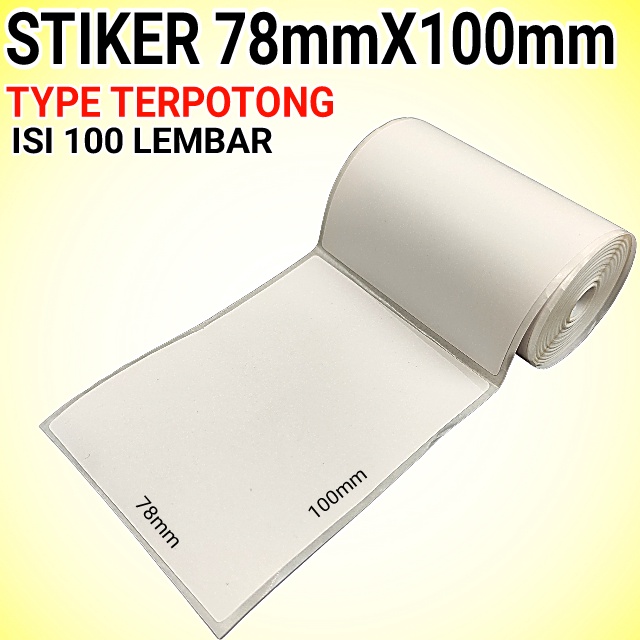 

Ready Stok KERTAS THERMAL LABEL STICKER 78 X 1 MM ISI 1pcs