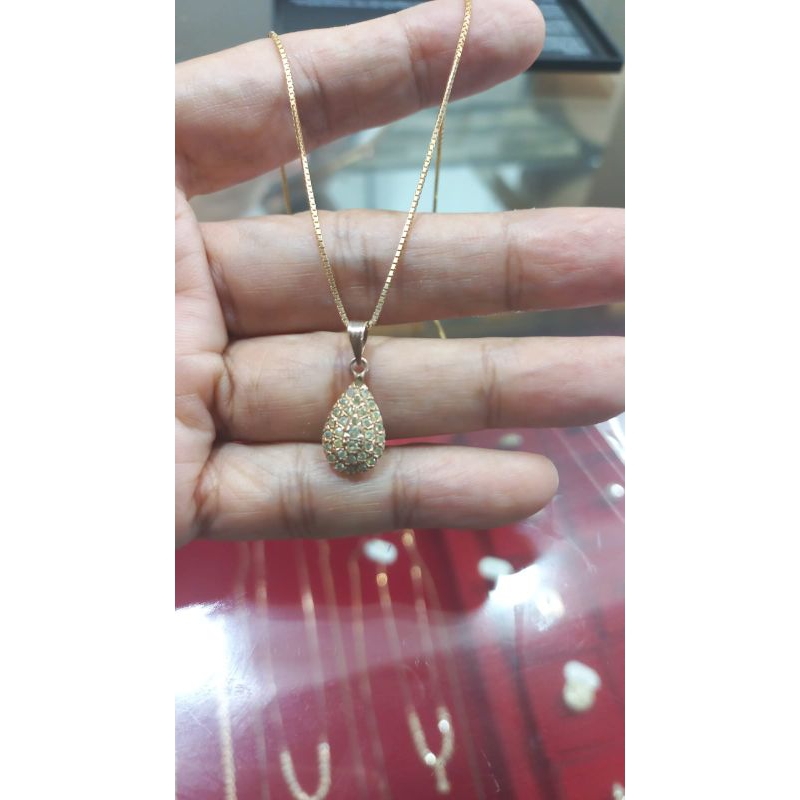 berlian medan kalung + liontin labu