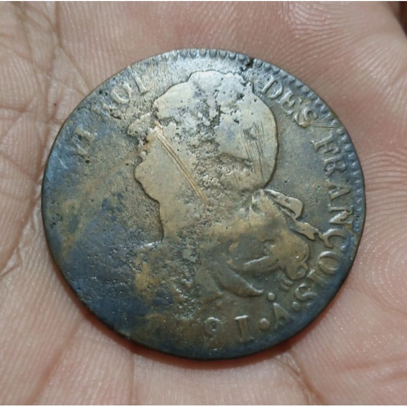 Koin Francaise 2 Sols Louis XVI 1791
