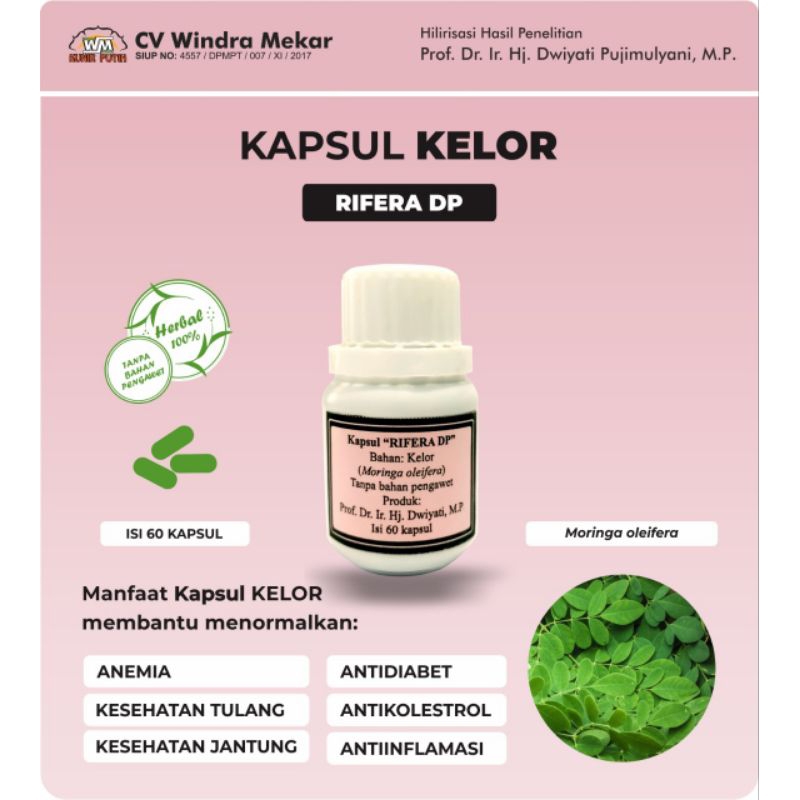 Kapsul Kunir Hitam, Kunir Kuning, Kelor Sambiloto isi 60 - Prof Dwiyati
