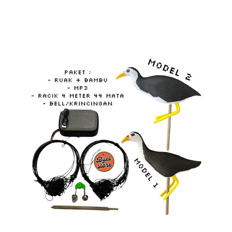 Patung Ruak Ruak - Decoy Jontrot Pemikat burung ruak ruak