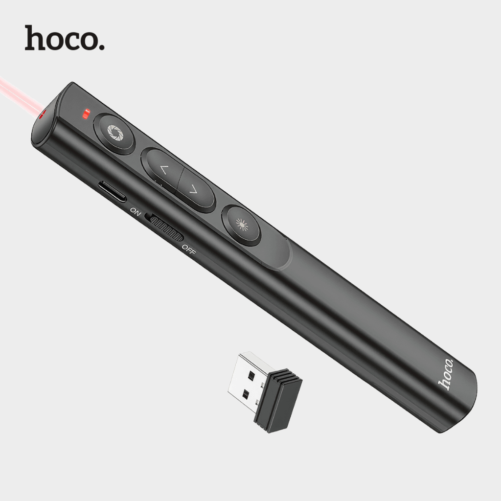 Hoco Wireless Laser Pointer Presenter Rechargeable 2.4G & Bluetooth Remote Control GM201